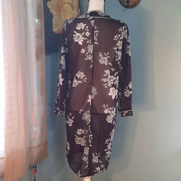 Live 4 Truth Plum Floral Sheer Midi Cardigan - Picture 6 of 6
